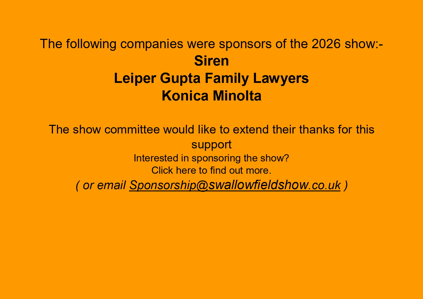 2026 Sponsors